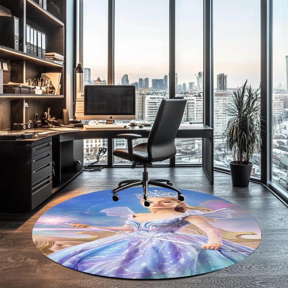 Wicked Printed Round Rug Carpet Chair Rug Area Rug Entryway Doormats,for Office Chair Living Room Bedroom Kitchen Room.