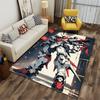 "Robot Mecha Design Carpet with Futuristic Red and White Art" Suitable for use as an anti-slip for living room bedroom sofas