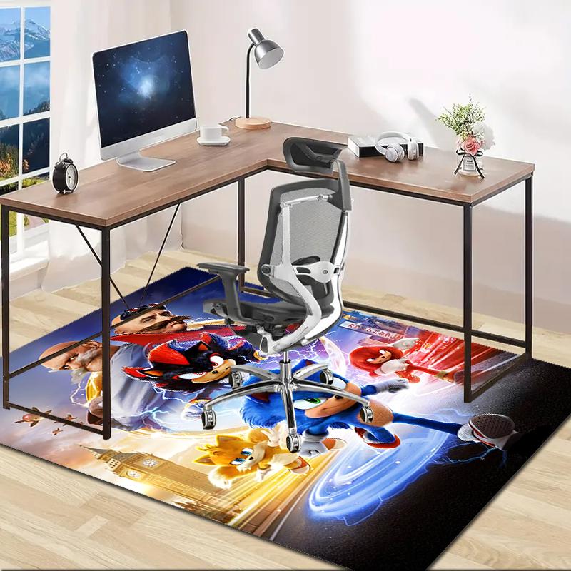 1pc S-Sonic (2) Design Area Rug - Non-Slip, Soft & Cozy Floor Mat for Living Room, Bedroom, Office - Indoor/Outdoor Decorative Carpet
