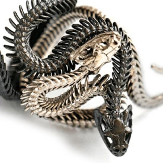 2 шт. преувеличенные панк-обернутые кольца медного бронзового цвета в форме змеи мужские регулируемые кольца для
