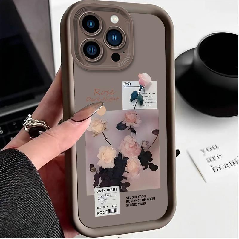 Модный чехол с принтом розовой розы, гибкий, мягкий, силиконовый, TPU, чехол на всю заднюю панель для Realme