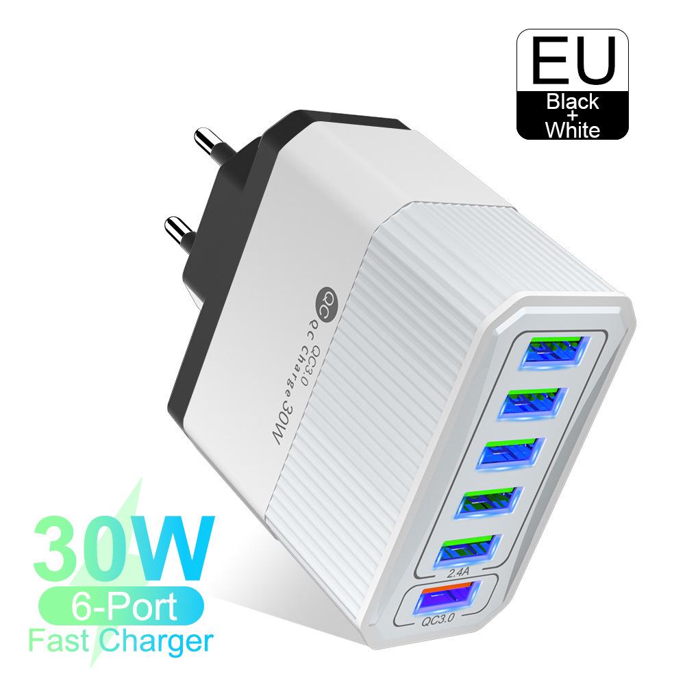 Быстрое зарядное устройство PD 65 Вт GaN с QC3.0 для телефонов и планшетов - Европейский стандарт