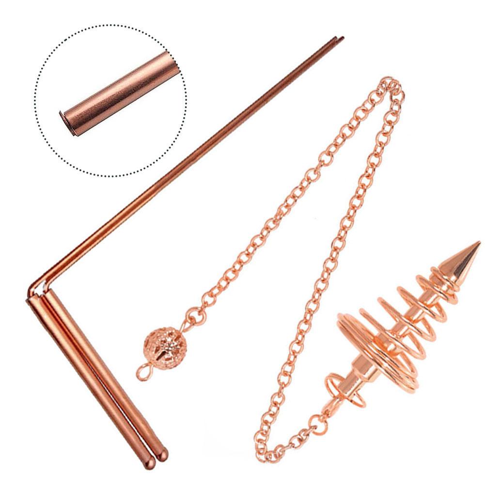 1 Набор Медный Зонд Золотые Измерительные Стержни С Маятником Инструменты Охота На Воду Сокровища Золото Потерянные Предметы Инструменты Для Поиска