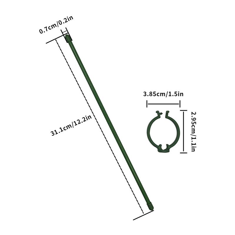 10Pcs Plastic Plant Supports Stakes Flower Stand Sticks Reusable Garden Fixing Tool For Indoor Vegetable Holder Bracket 30cm