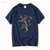 House Lannister T Shirt Thrones Dragon Symbol Distressed 3213 vintage Washed Slightly Top For Everyday Wear Breathable Unisex