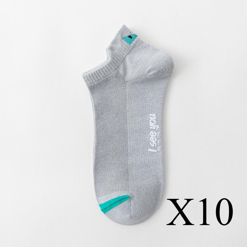 10 пар женских носков со смайликом, качественные дышащие хлопковые носки с низким верхом, повседневные спортивные, износостойкие, нескользящие, для улицы и всего сезона