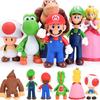 Super Mario Action Figure Toys Mario Bros Luigi Yoshi Donkey Kong Wario Figurine Collection Model Ornaments Birthday Gfits