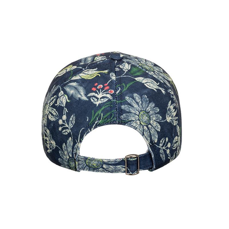 Spring Autumn Printed Flower Baseball Cap Female Outdoor Sun Cap Ponytail Panama Cap Visor Hats Snapback Hat