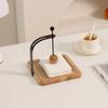 Solid Wood Cafe Napkin Holder Flat Napkin Display Rack Paper Towel Box Tissue Stand Homestay