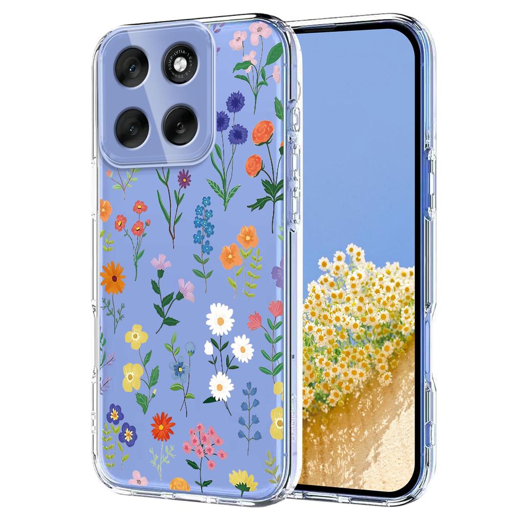For Motorola Moto G86 5G Case Butterfly Floral Pattern Printing TPU Phone Back Cover