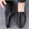 2025 Mens Shoes High Quality Brand Loafers Comfy Leather Boats Shoes White Men Summer Casual Shoes Mocassin Plus Size 47