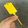100 шт., полипропиленовые идентификационные бирки с именем, желтые с ремешком, многоразовые бирки для офиса