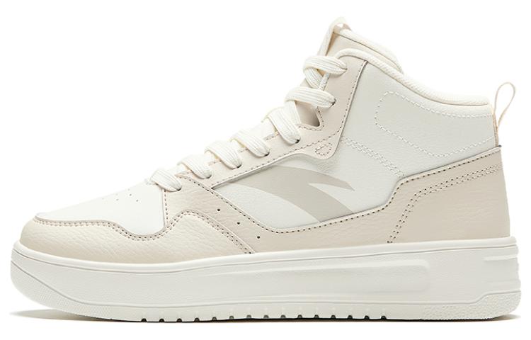 Women's Sneakers Anta Abrasion Resistant Breathable High top Skateboard Shoes Women's White