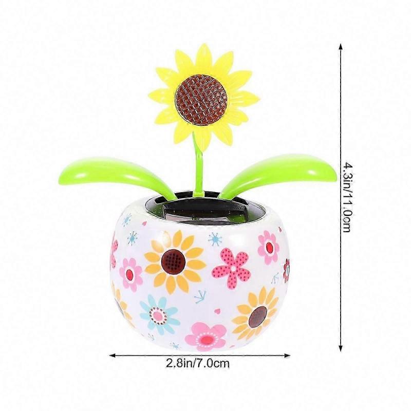 Solar Sunflower Dancing Flower Toy for Desk Car Decoration