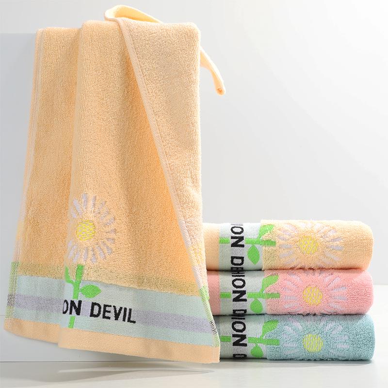 Гаоян Толстое Мягкое Водопоглощающее Полотенце из Чистого Хлопка, Однотонное, Взрослая Салфетка для Лица