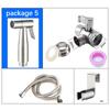 Bathroom Toilet Hanging Basket Bidet Sprayer Water Faucet Set Stainless Steel Shower Head Handheld Protable