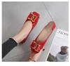 Luxury 2024 Ballerina Ladies Slip-on Shoes Women Spring Fashion Ballet Flats Square Toe Patent Leather Shoe Loafers Women Red