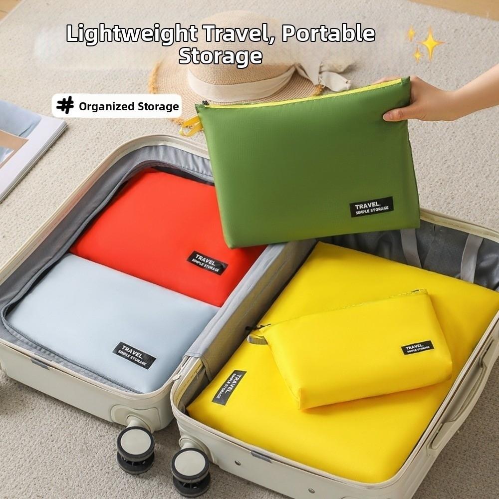 4Pcs/set Ultralight Clothing Storage Bag Water-Resistant Foldable Travel Organiser Pouch Space Saving Waterproof