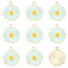 5Pcs Flower Daisy Pendant Alloy Drop Oil Charms For DIY Bracelet Earrings Making Jewelry Findings