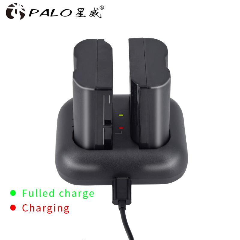 PALO 2 шт., 2500 мАч EN-EL15 ENEL15 аккумулятор + зарядное устройство для Nikon D7000 D7100 D800 D800E D600 D610 D810 D500 D7200 V1