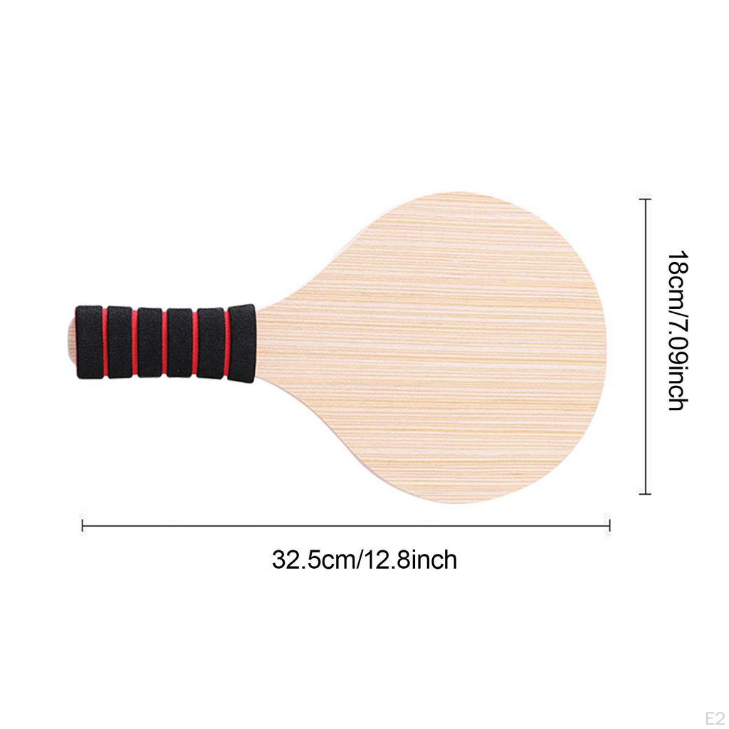 2 штуки Бадминтонные деревянные ракетки с мягкой пенопластовой ручкой 32,5x18 см Аксессуары для 3 лет и