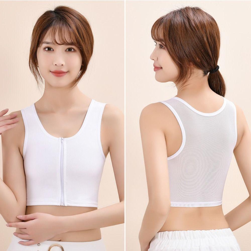 Slim Fit Seamless Shapewear Mesh Thin Underwear for Women Simple Chest Wraps Binding Seaside