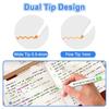 15/25Pcs Double End Highlighter Quick Drying Double Tip  Highlighter Pen for Scrapbooking Calendar Journal Card Making