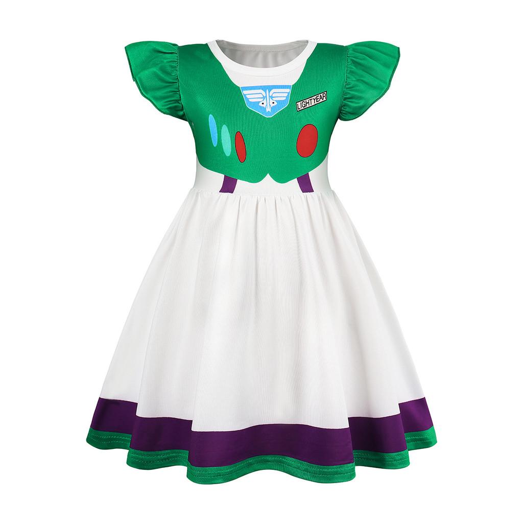 Toy Story Woody And Buzz Lightyear Cosplay Princess Dress For Kids 3-8 Years
