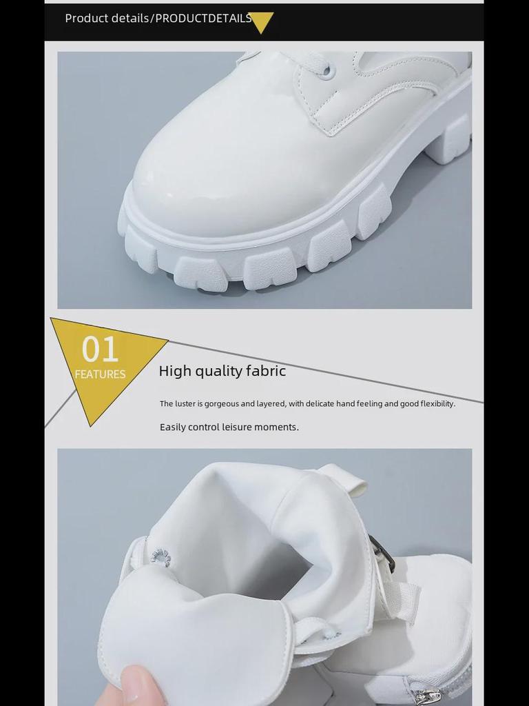 Летние ботинки Martin в британском стиле 2021 года: Большая платформа, короткая труба, боковая сумка, женская байкерская мода