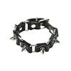 1 X Gothic Metal Cone Stud Spikes Rivet Leather Wristband Bangle Cuff Bracelet