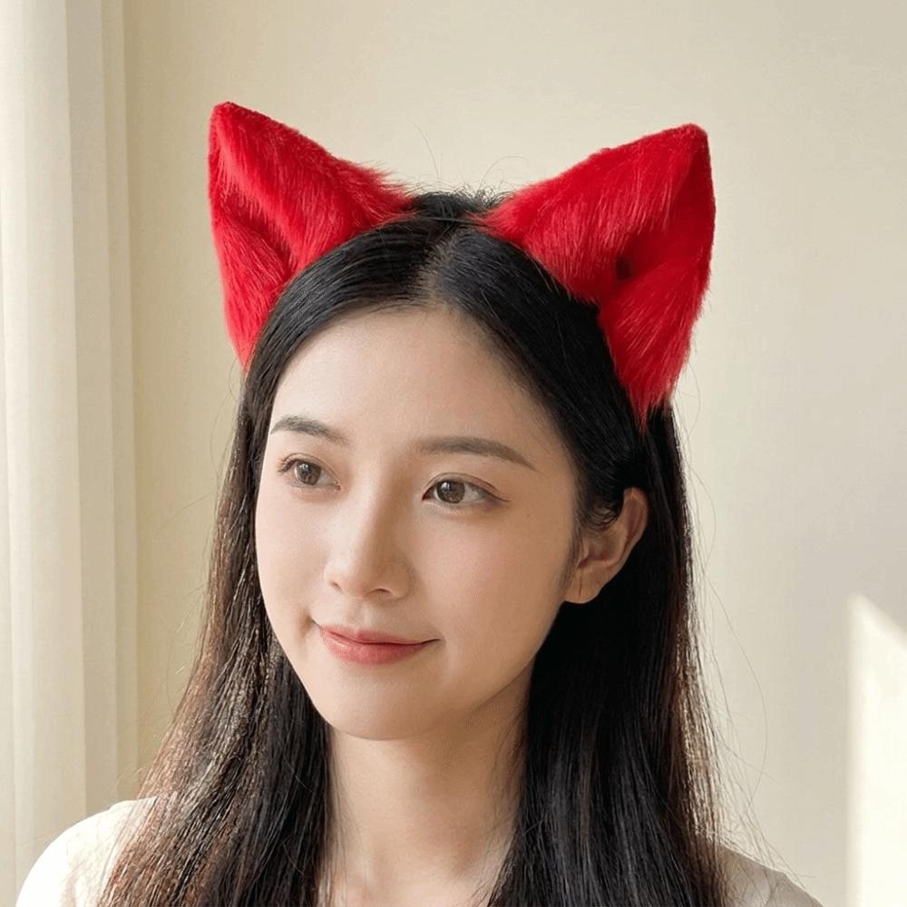 Artificial Cat Ears Headband Furry Lolita Ears Headwear Practical Hair Accessories Adults