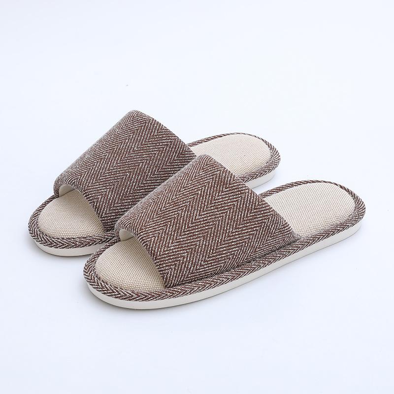 Новые четырехсезонные льняные тапочки женские летние домашние хлопковые и льняные домашние парные нескользящие весенние и осенние тапочки для пола домашние мужские
