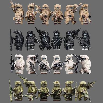 SWAT Ghost Humanoid Dolls, Commando Special Forces Army Soldier Mini Figures Police Weapon Building Bricks Toys, Детские игрушки, Персонаж мультфильма