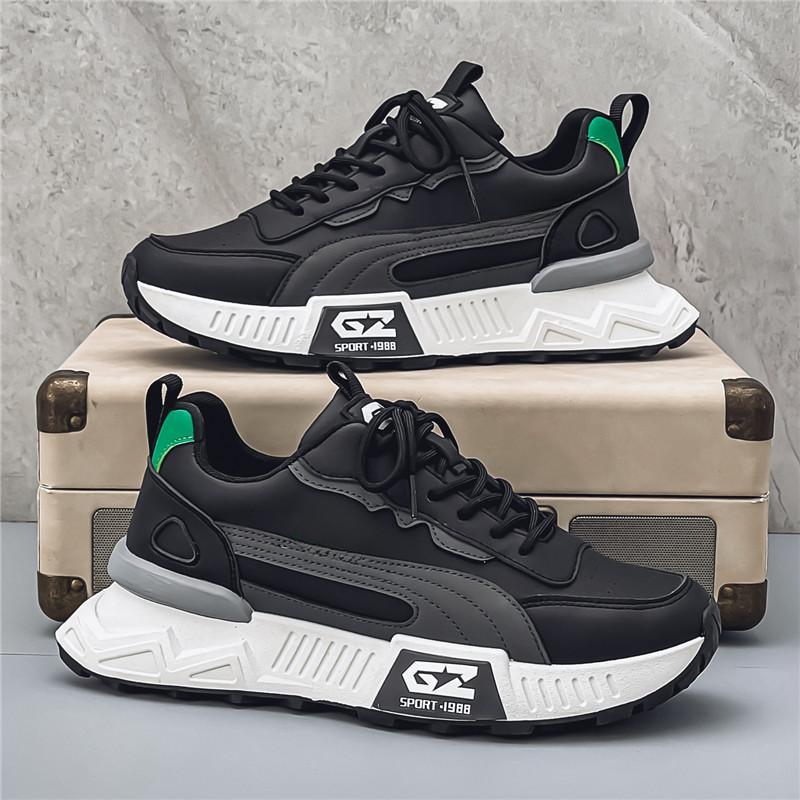 Chunky Sneaker Men Designer Retro Running Shoe Fashion Casual Leather Breathable Height Increased Platform Shoes