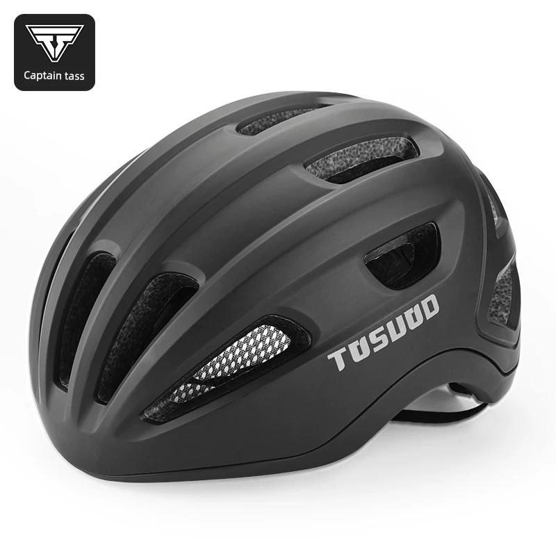 Captain Tass Bicycle Cycling Helmet Women's Summer New Arrival Integrated Breathable Helmet Men's Road Bike Equipment