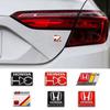 FIQ1 Honda Aluminum Car Body Fender Trunk Decal Badge for Civic FIT Accord CRV CRZ CRX HRV Odyssey City B-Series D-Series H-Series Rs
