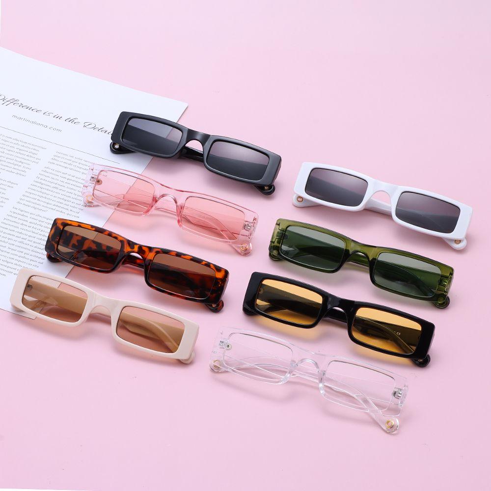 Retro Small Eyewear Sunglasses for Women Sun Glasses Rectangle Square Sunglasses