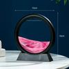 3D движущаяся песчаная художественная картина, круглое стекло, глубокий морской песчаный пейзаж, песочные часы, зыбучие пески, ремесло, текучая картина, офис, домашний декор, подарок