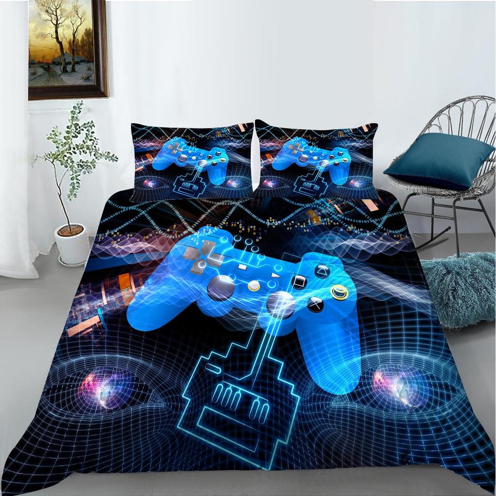 Бытовое постельное белье с 3D-печатью, односпальная двуспальная кровать, полноразмерная модная наволочка для спальни и пододеяльник, удобное постельное белье для спальни