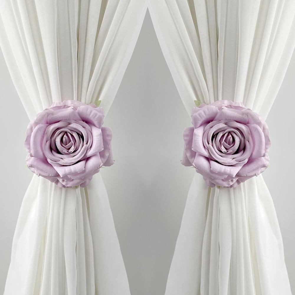 Realistic Rose Curtain Clips Exquisite Curtain Straps Clips Curtain Tape Dormitory