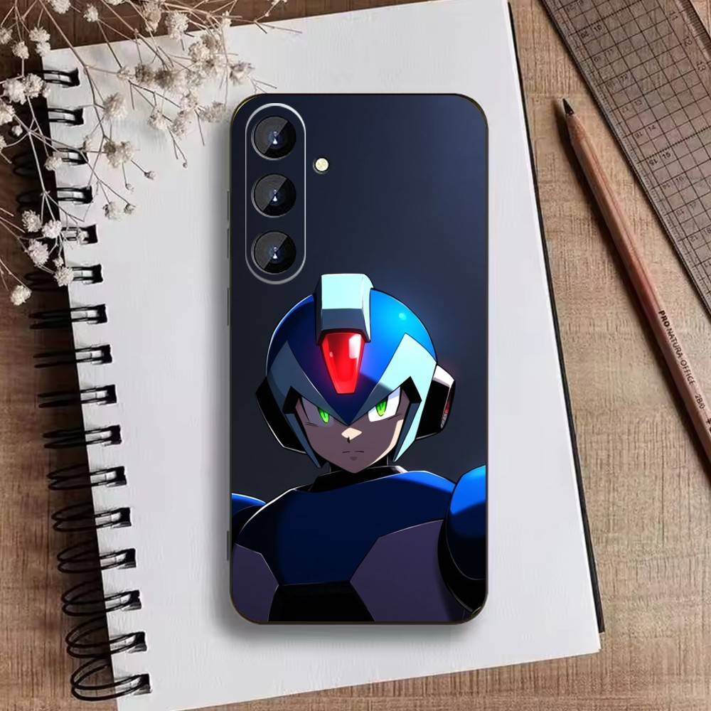 Чехол для телефона H-Mega Man Anime для Samsung Galaxy A73, A21s, A22, A31, A52, A53, A71, A41, Мягкий черный корпус