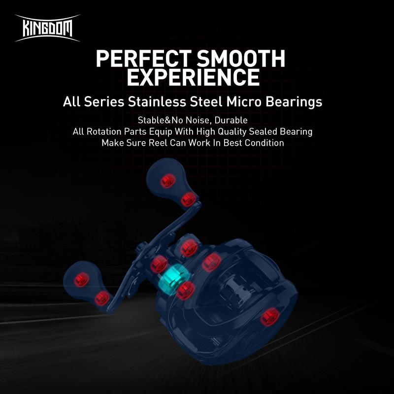 Kingdom Сверхлегкая рыболовная катушка с металлической шпулей для приманки, 5 кг, 8,0:1 высокоскоростная рыболовная катушка для соленой и пресной воды