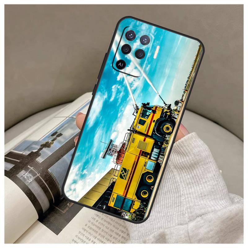 Fire Truck Case For Oppo A74 A94 A54 A18 A38 A58 A78 A98 A80 A60 A40 A96 A76 A16 A15 A17 A57 A77 A5 Pro