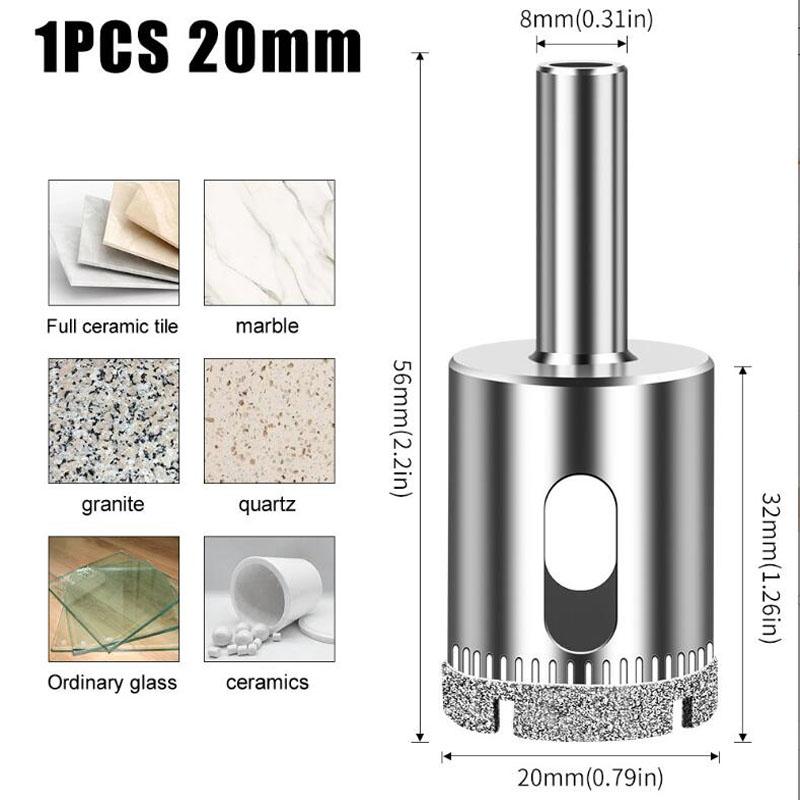Алмазный перфоратор Интегрированное стальное сверло для стекла Плитка Стена Мрамор Перфоратор Гальваническое сверло Открывалка для стеклянных отверстий