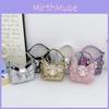 Kids Girl Butterfly Bow Sequin Mini Shoulder Bag With Breathable Pu Material For Daily Use