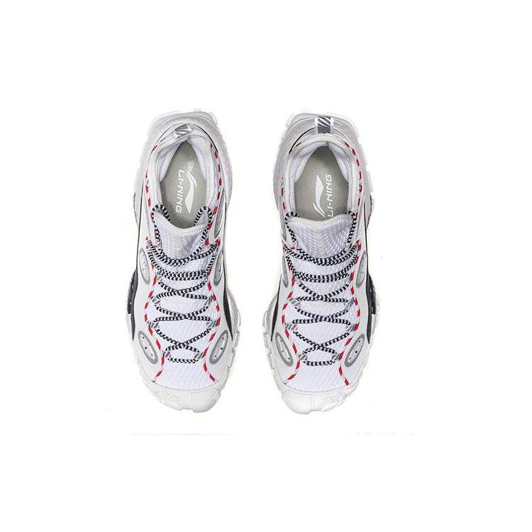 Кроссовки для баскетбола в стиле ретро LiNing Countflow Monster Eye Mid Durable Breathable Retro Basketball Shoes Men sneakers White Red AGLP135-3