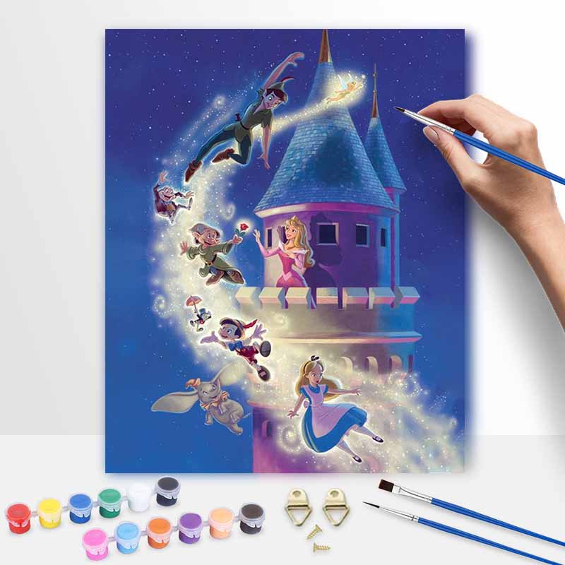 Disney Мультяшные персонажи замок масляная живопись набор для творчества ручная работа DIY подарок украшение дома