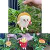 Cartoon French Cute Fries Hamburger And Hot Dog Plush Keychains Figures Mini