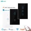 Melery Wifi Smart Light Wall Switch Tuya/Ewelink Interruptor Rectangle Touch Glass Panel Remote Control by Alexa Google Home