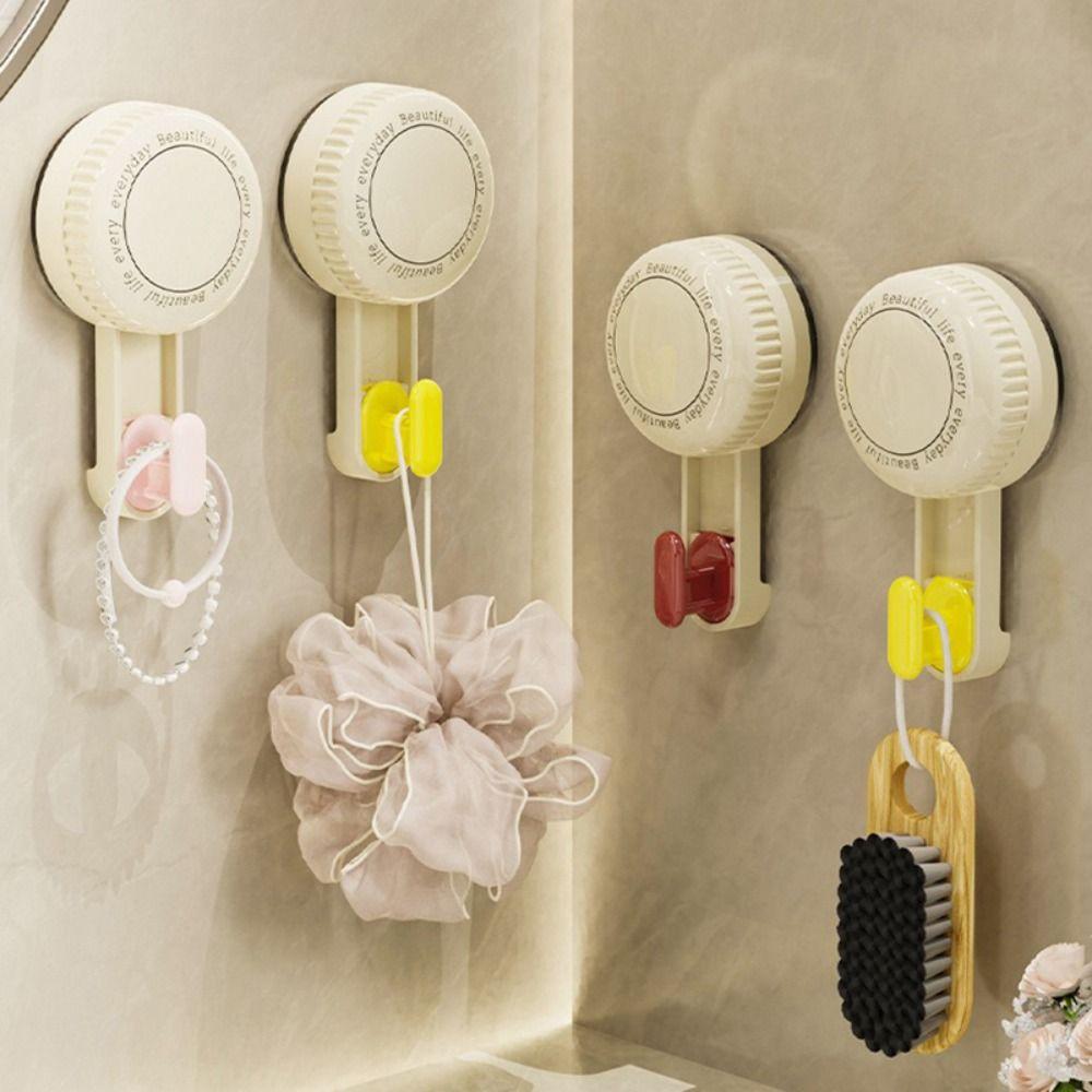 No Punching Wall Hook Universal Behind Door Hanger New Vacuum Suction Cup Hook  Bathroom